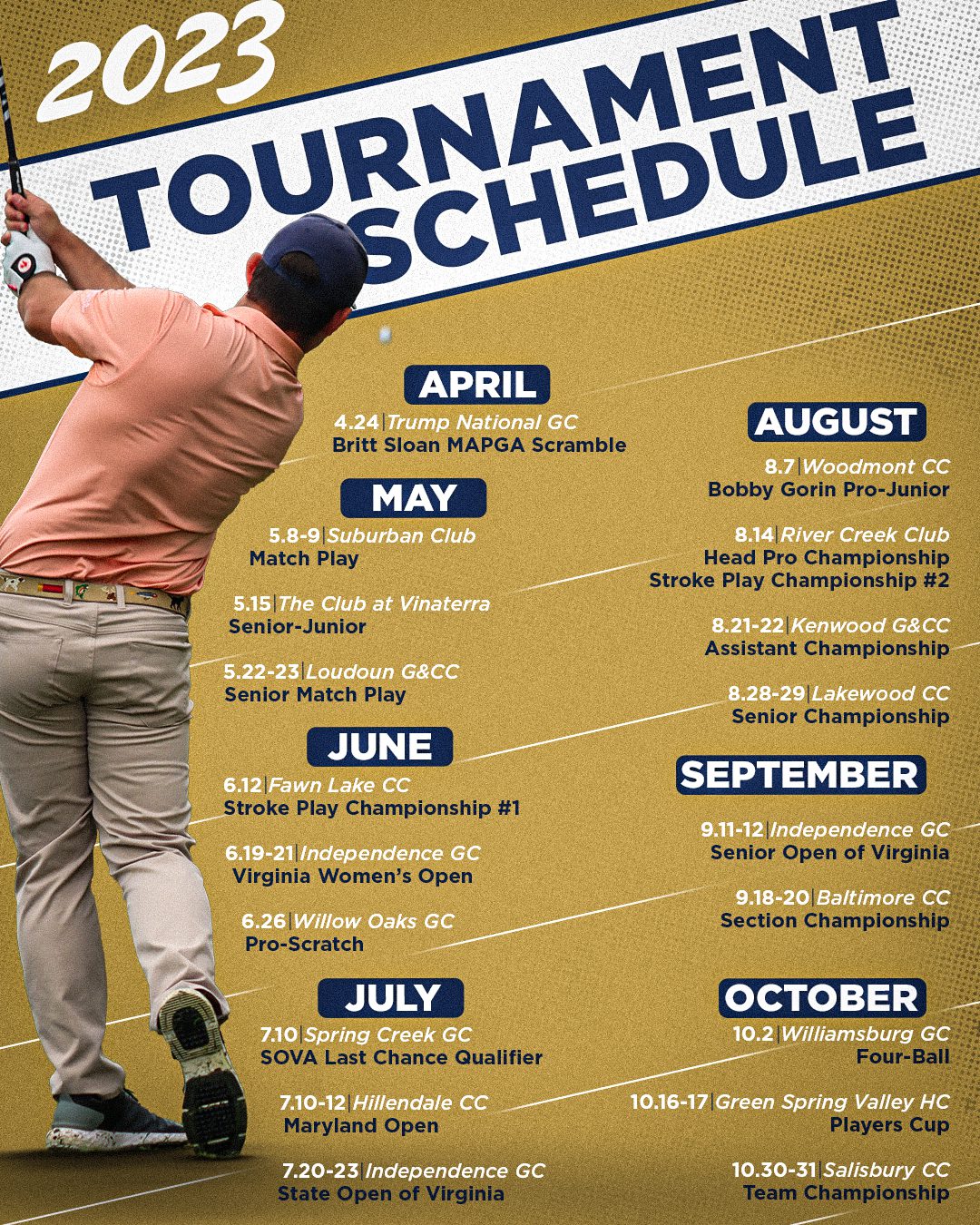 2023 Schedule – Middle Atlantic PGA